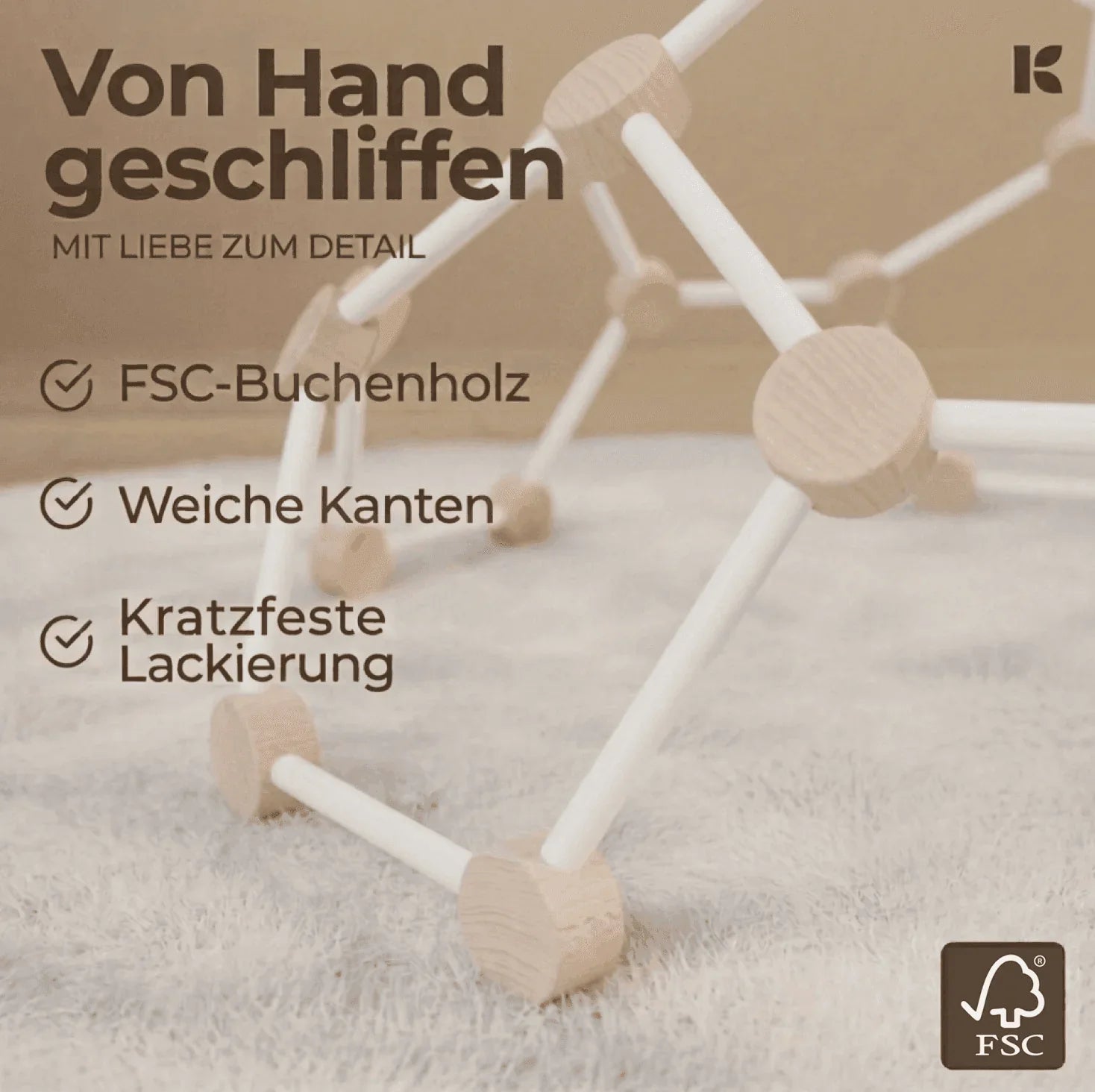 Kletterdom MAXI weiß – Maße 174 x 172 x 77 cm, platzsparend fürs Kinderzimmer
